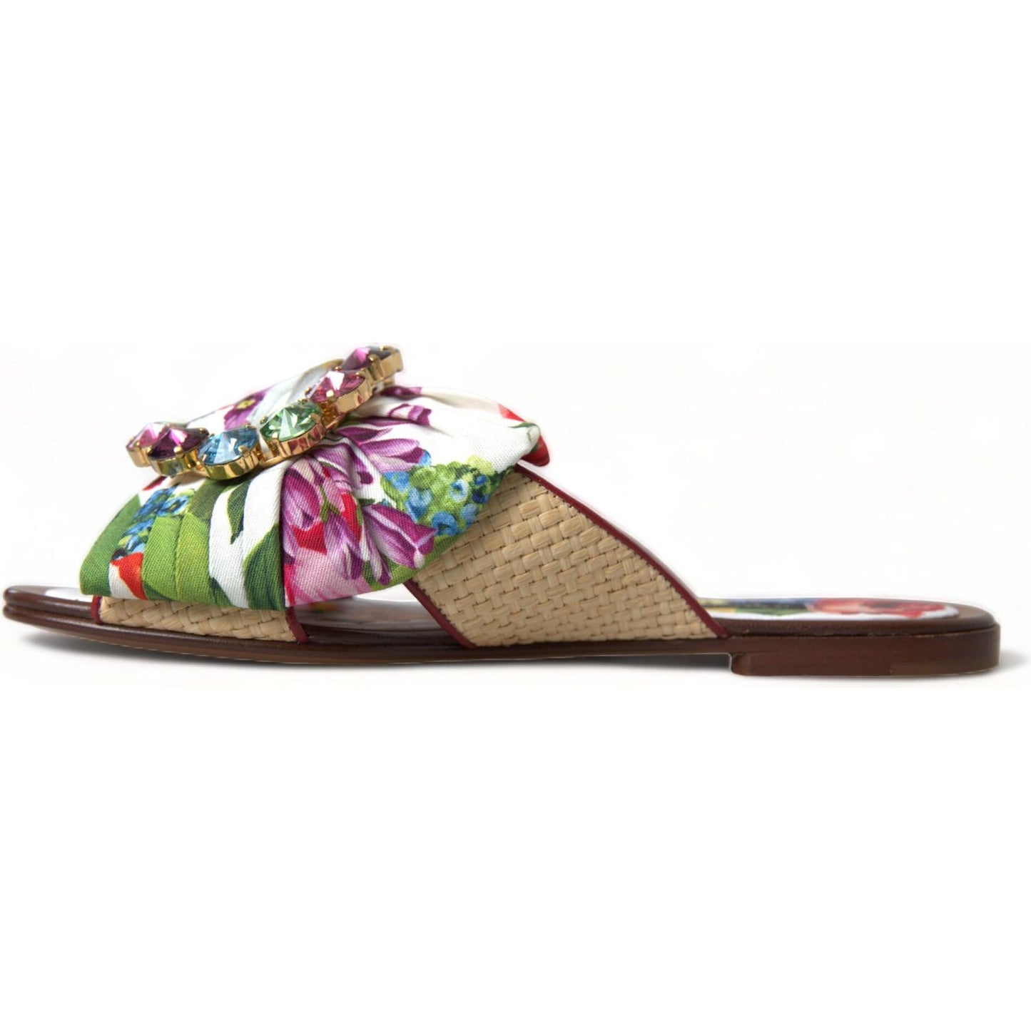 Dolce & Gabbana Exquisite Floral Print Flat Sandals Dolce & Gabbana