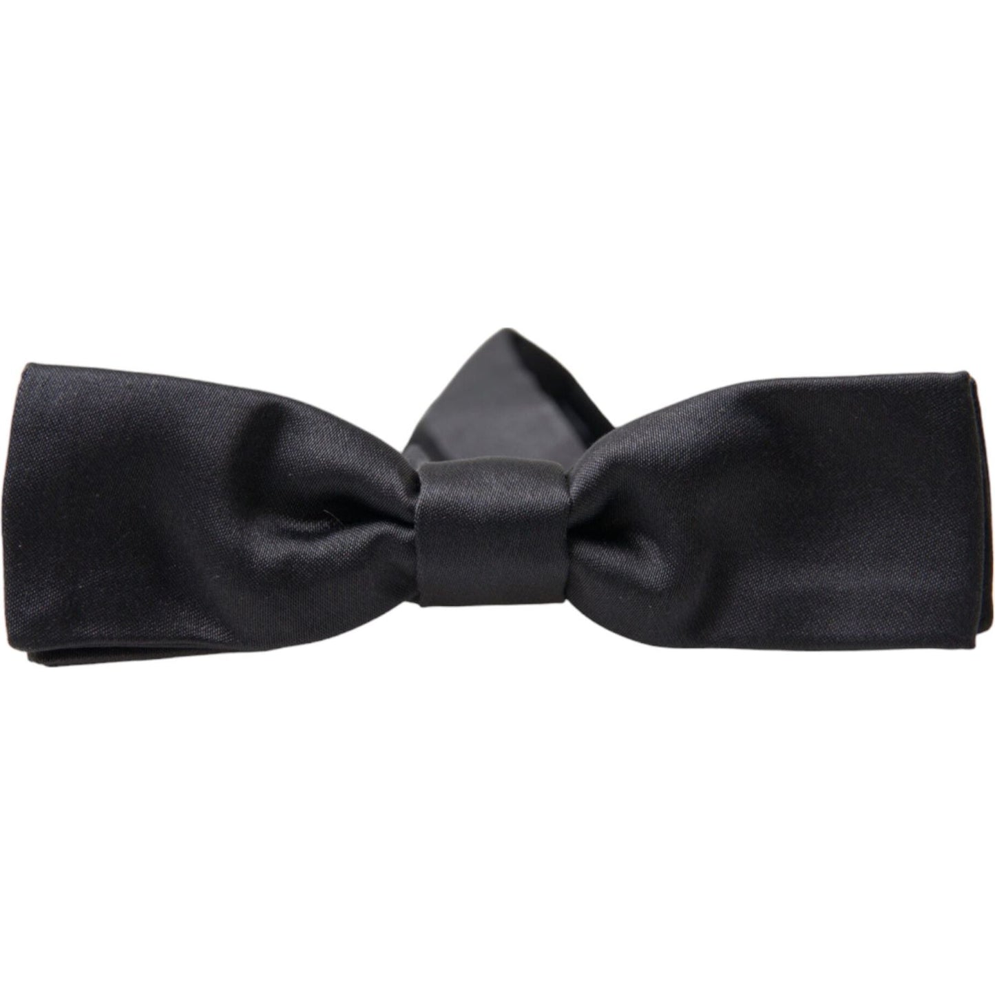 Dolce & Gabbana Elegant Dark Anthracite Silk Bow Tie Dolce & Gabbana