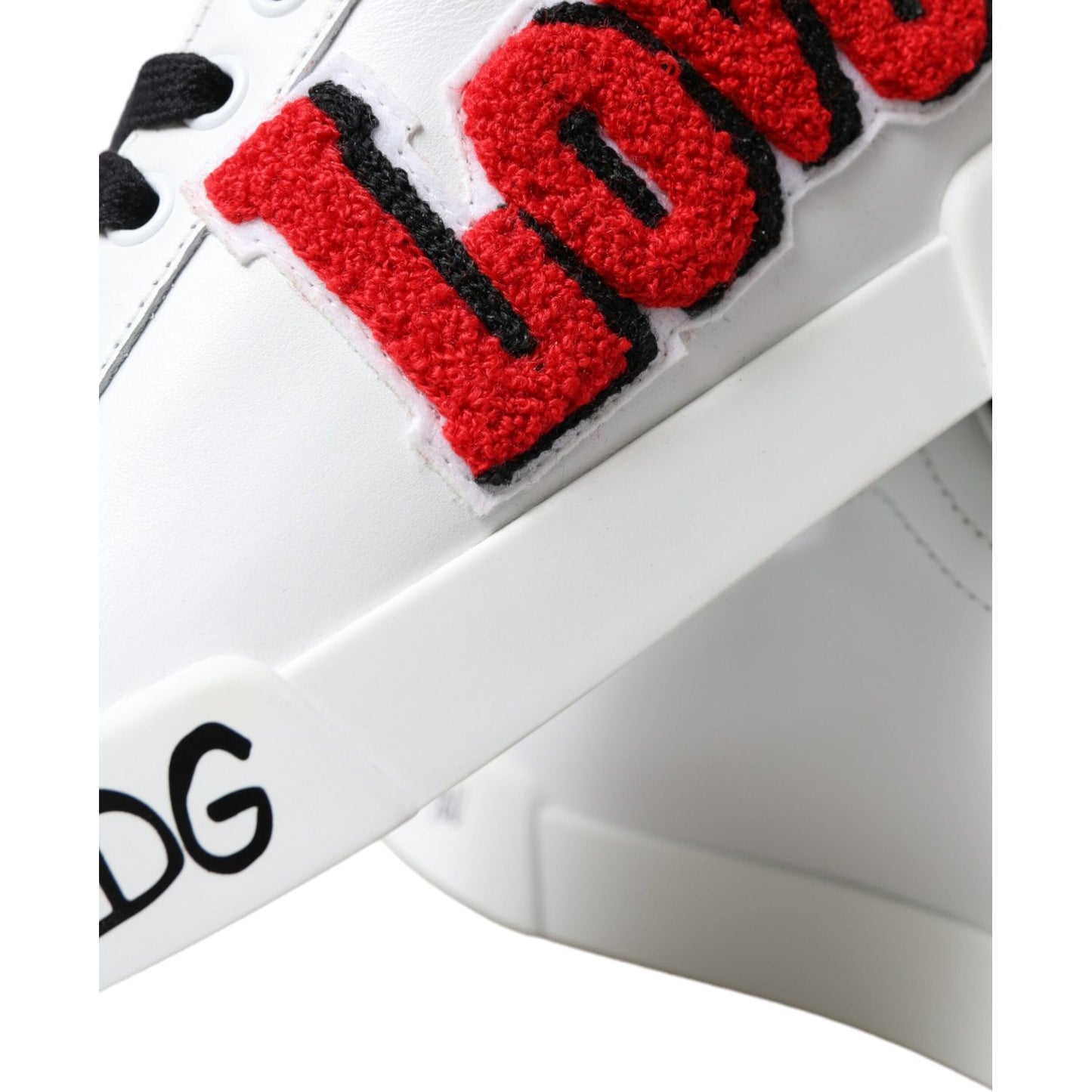 Dolce & Gabbana Chic White Portofino Leather Sneakers Dolce & Gabbana