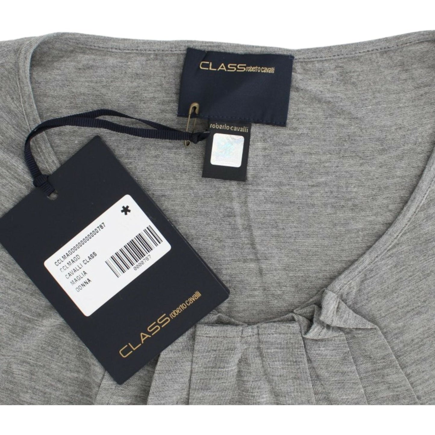 Cavalli Elegant Gray Cashmere-Blend Jumper Cavalli