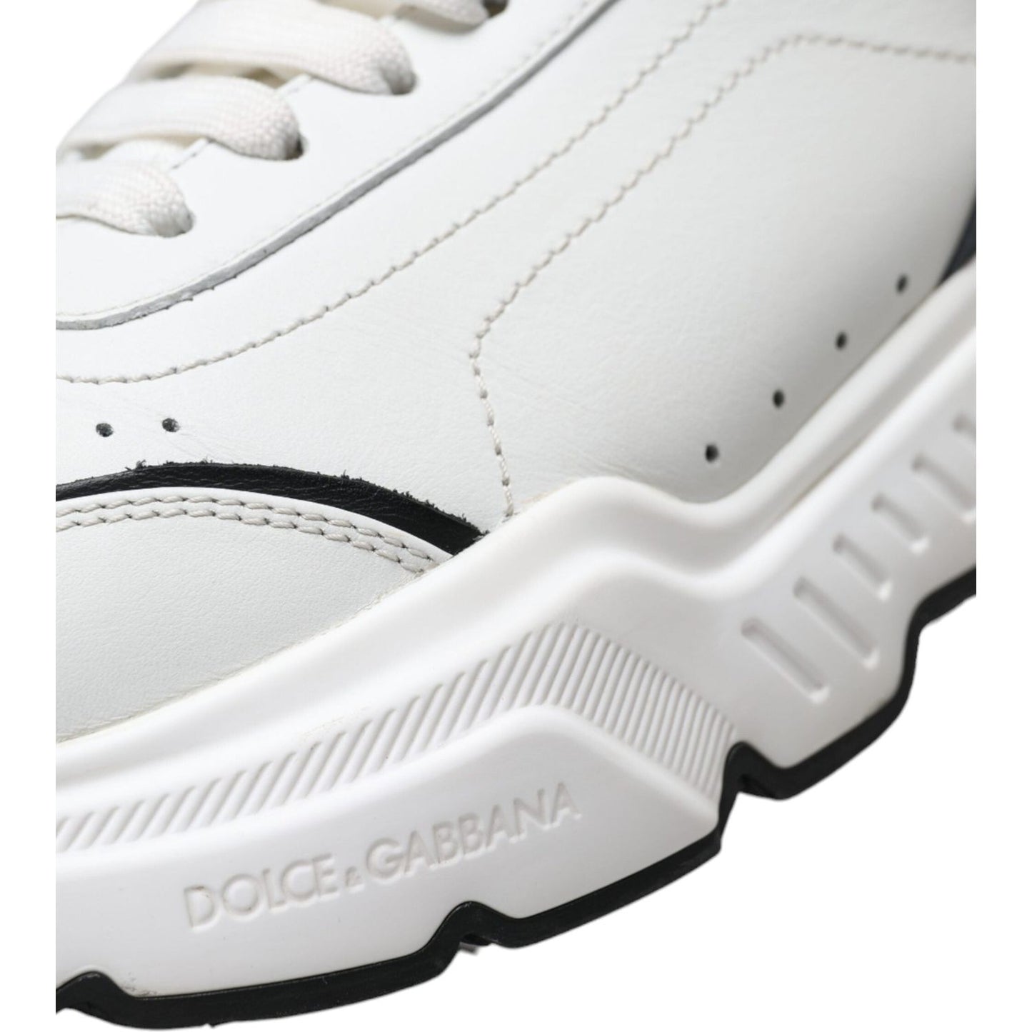 Dolce & Gabbana Chic Black & White Daymaster Leather Sneakers Dolce & Gabbana