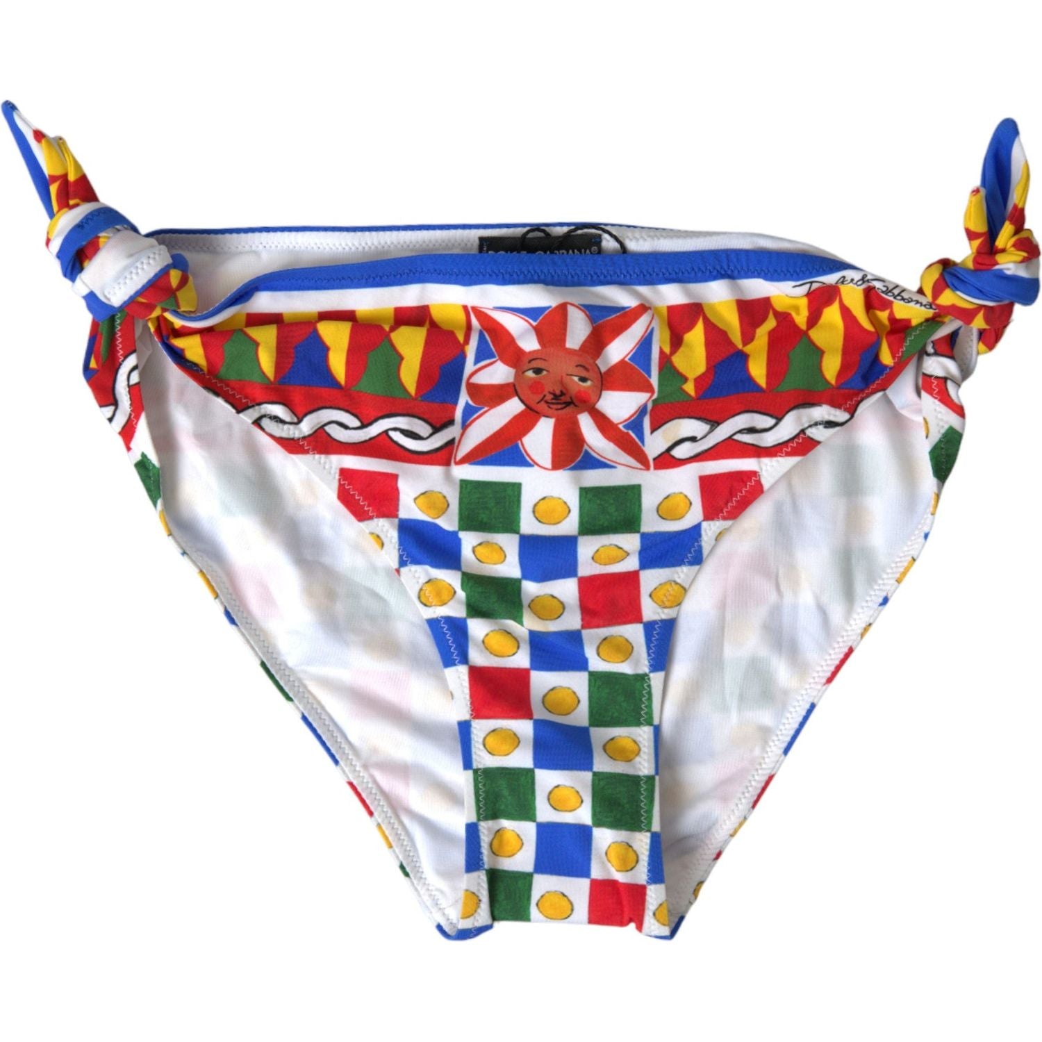 Dolce & Gabbana Multicolor Carretto Print Bikini Bottom