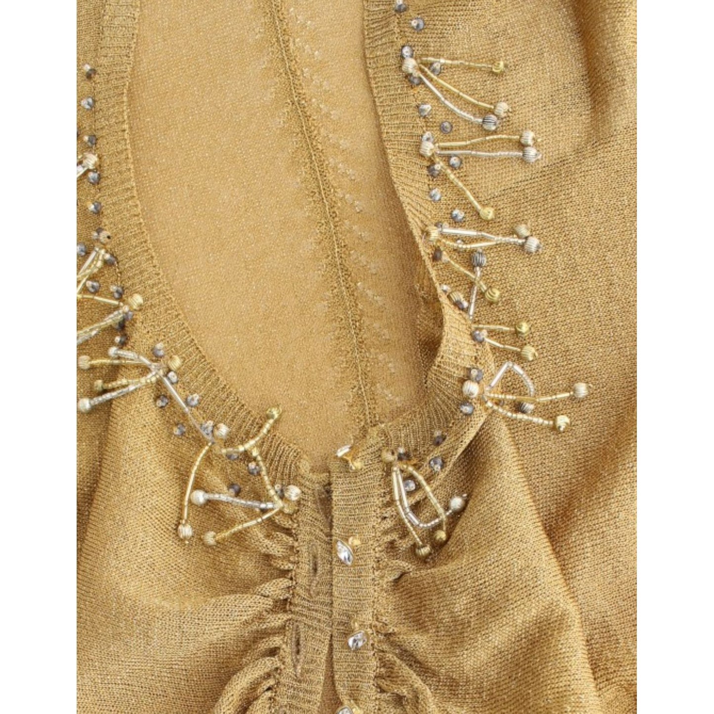 Cavalli Embellished Gold Shimmer Shrug Cavalli