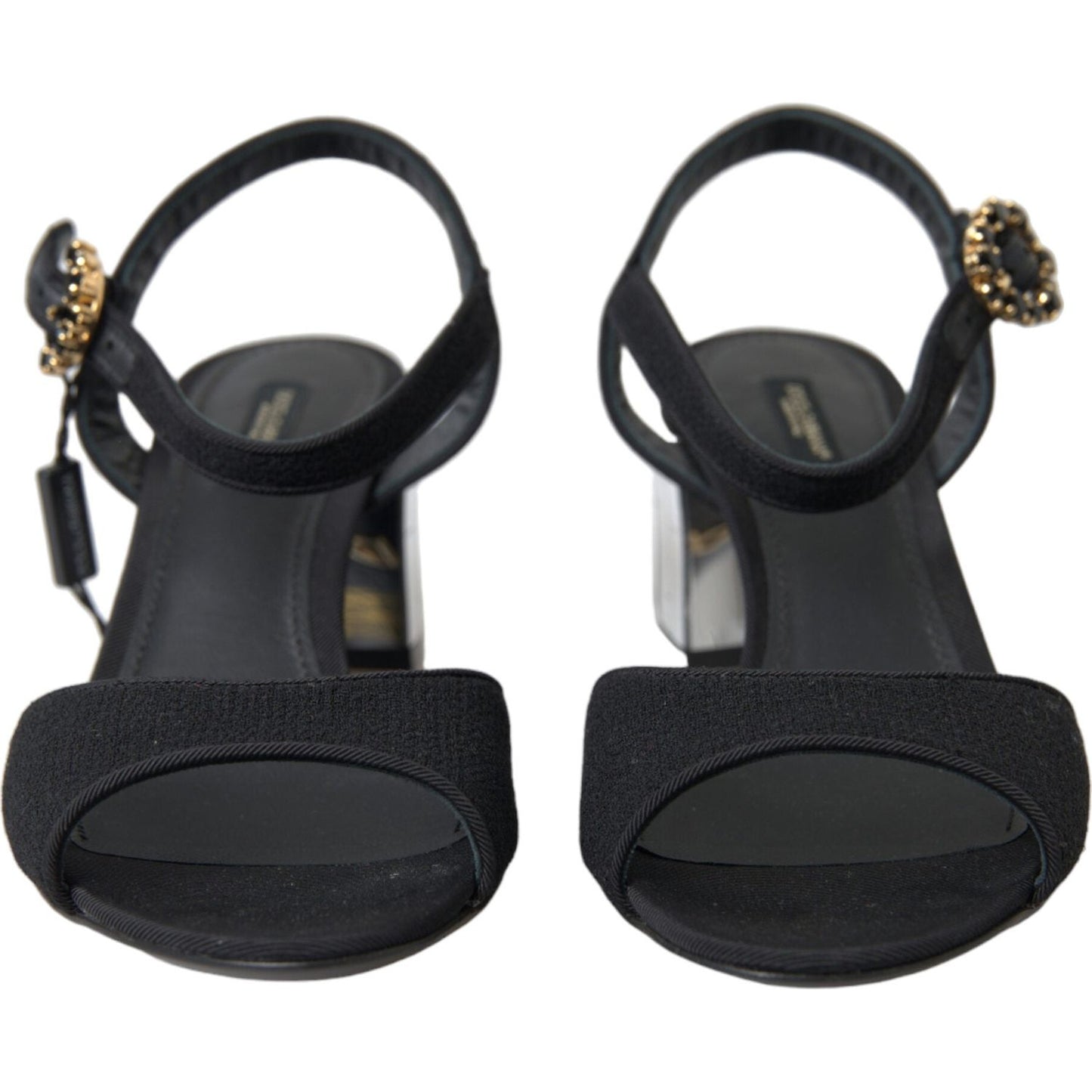 Dolce & Gabbana Elegant Ankle Strap Sandals with Mirror Heels Dolce & Gabbana