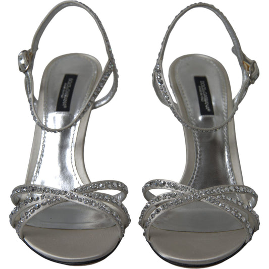 Dolce & Gabbana Elegant Crystal Embellished Heels Sandals Dolce & Gabbana