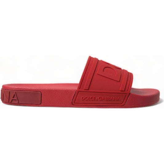 Dolce & Gabbana Radiant Red Men's Slide Sandals Dolce & Gabbana