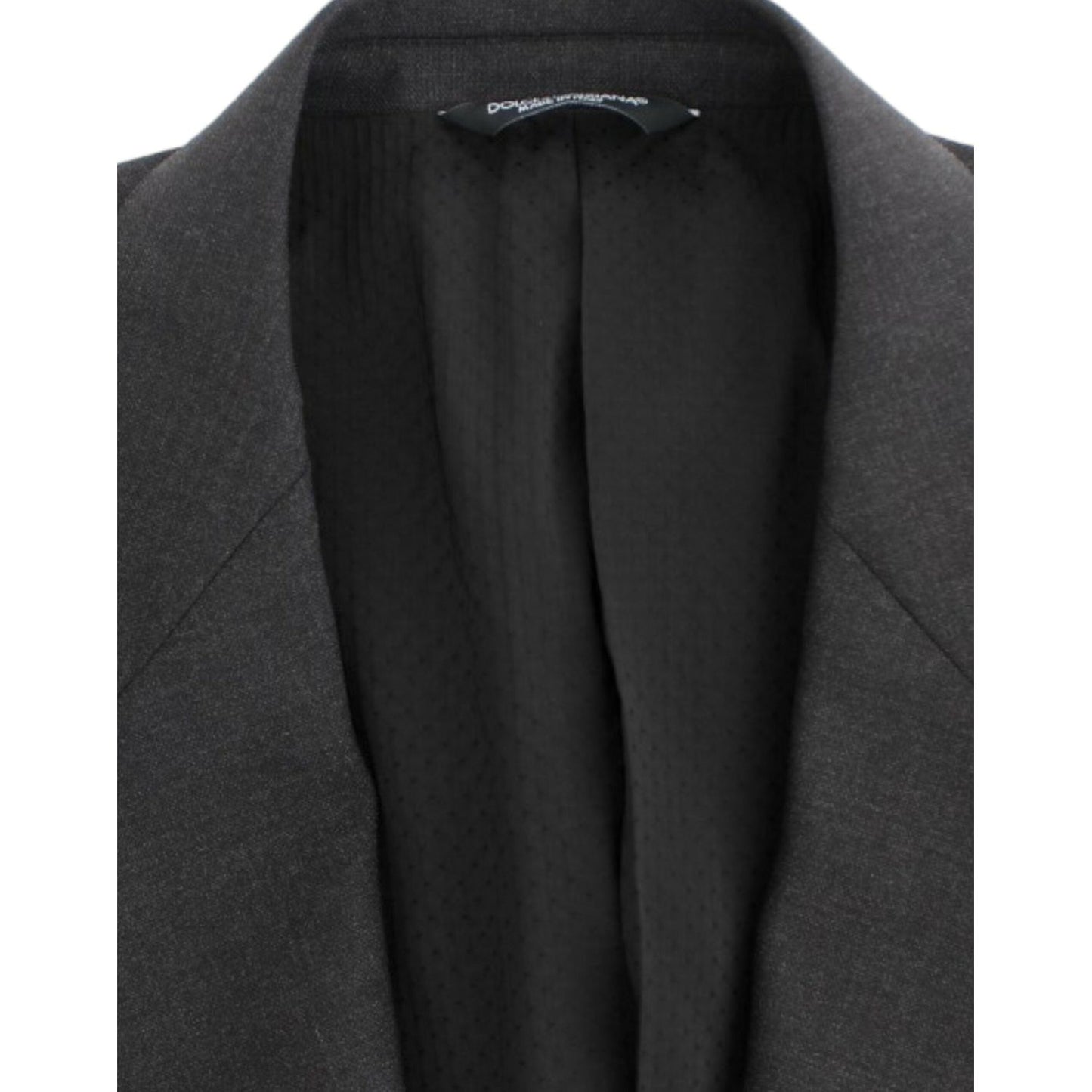 Dolce & Gabbana Sleek Gray Wool Slim Fit Blazer Dolce & Gabbana