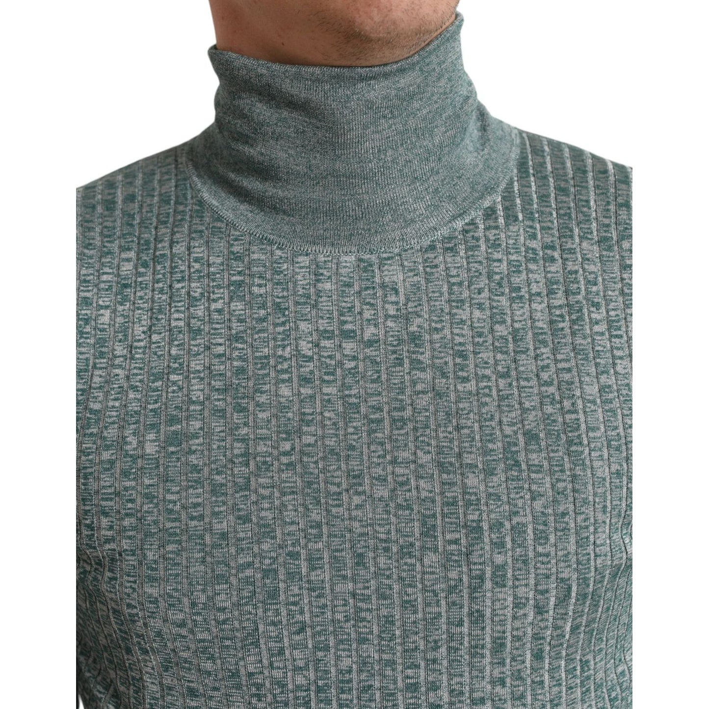 Dolce & Gabbana Elegant Green Turtleneck Pullover Sweater Dolce & Gabbana