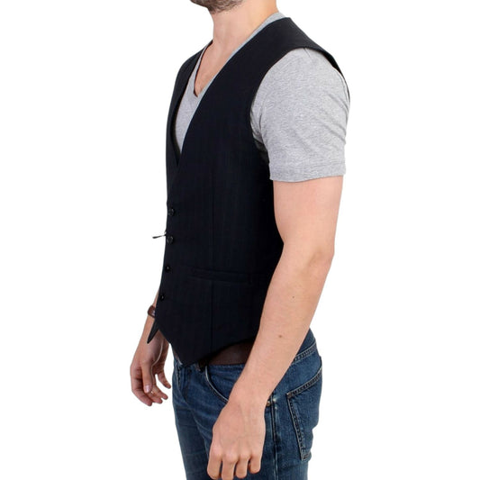 Costume National Elegant Striped Casual Vest - Cotton Blend Costume National