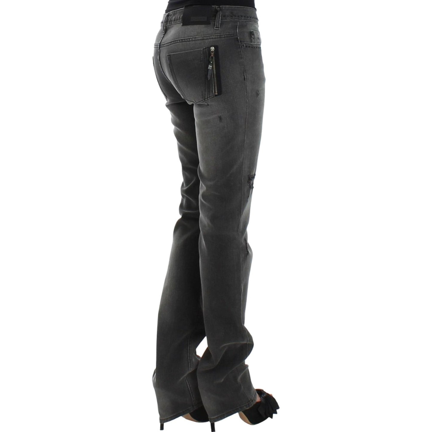 Costume National Chic Gray Straight Leg Denim Delight Costume National