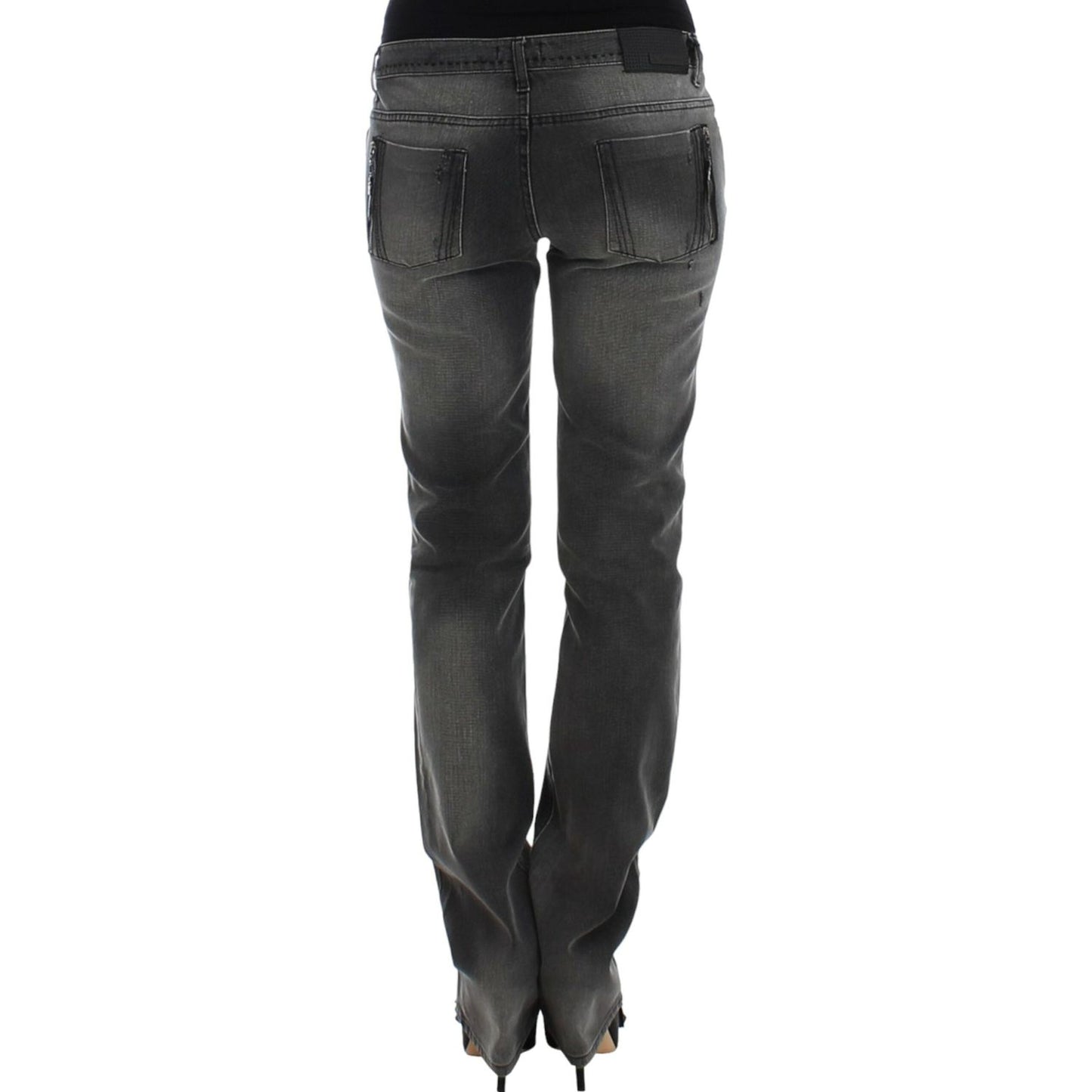 Costume National Chic Gray Straight Leg Denim Delight Costume National