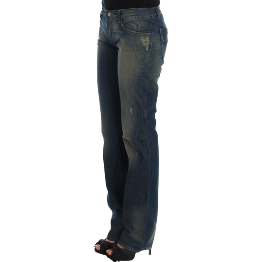 Costume National Chic Straight Leg Blue Denim Jeans Costume National