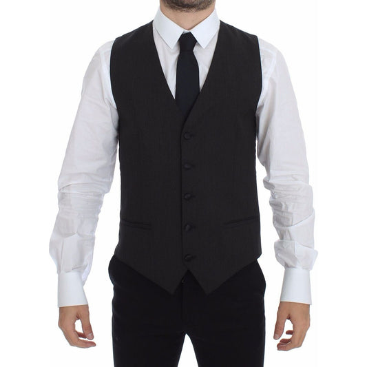 Dolce & Gabbana Classic Gray Wool Blend Dress Vest Dolce & Gabbana