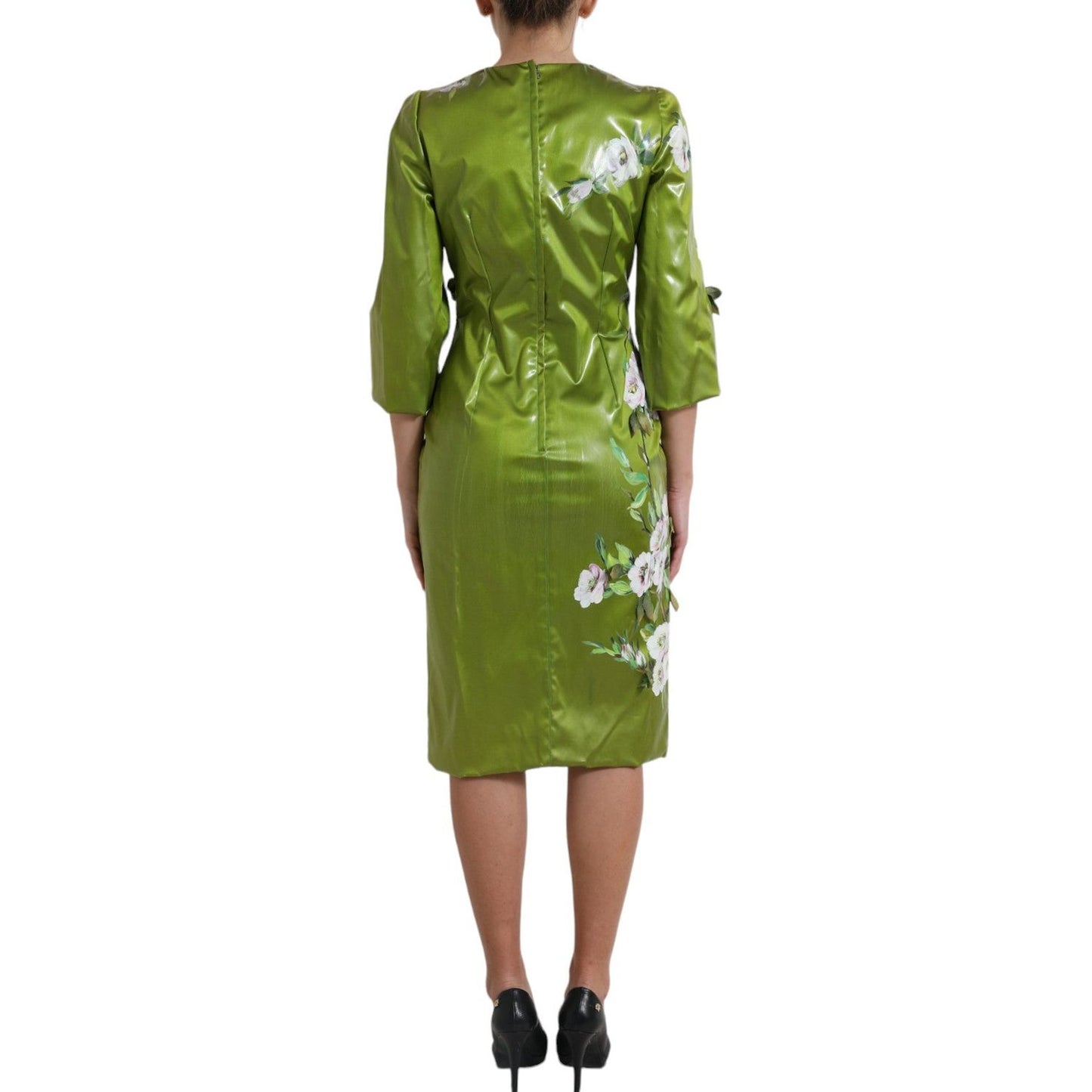 Dolce & Gabbana Floral Elegance Midi Sheath Dress WOMAN DRESSES Dolce & Gabbana