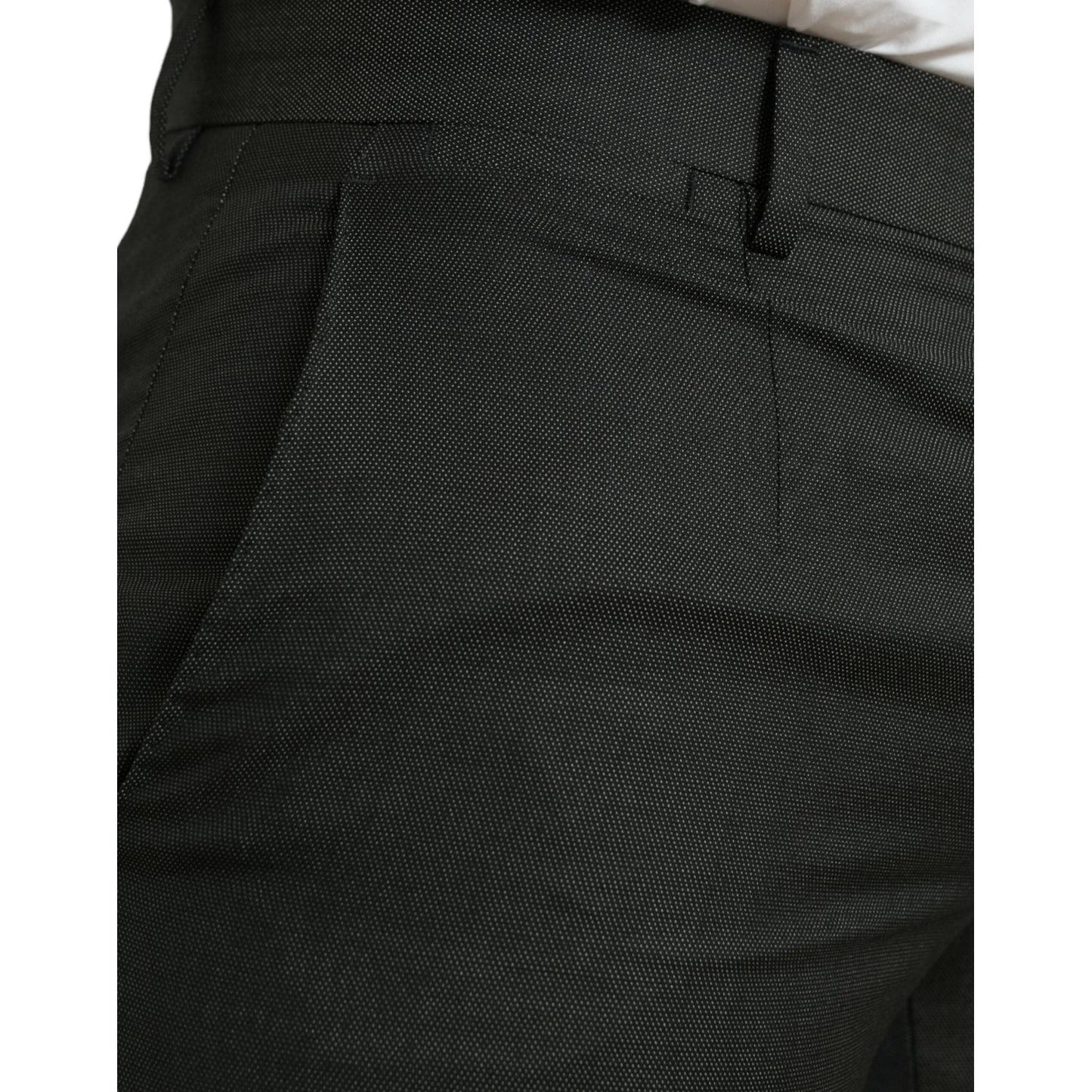 Dolce & Gabbana Elegant Dark Grey Skinny Dress Pants Dolce & Gabbana