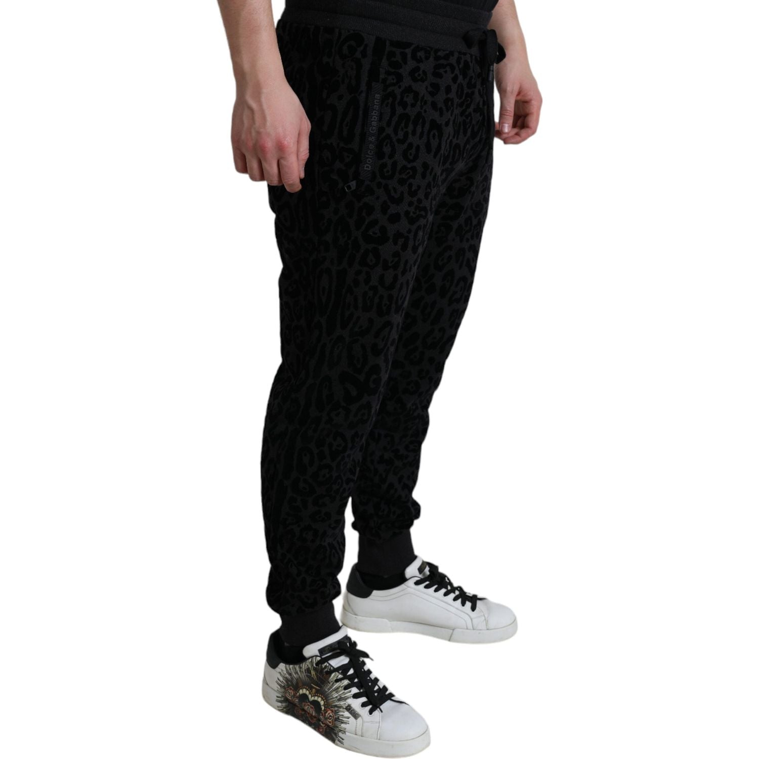 Dolce & Gabbana Elegant Leopard Joggers for Men