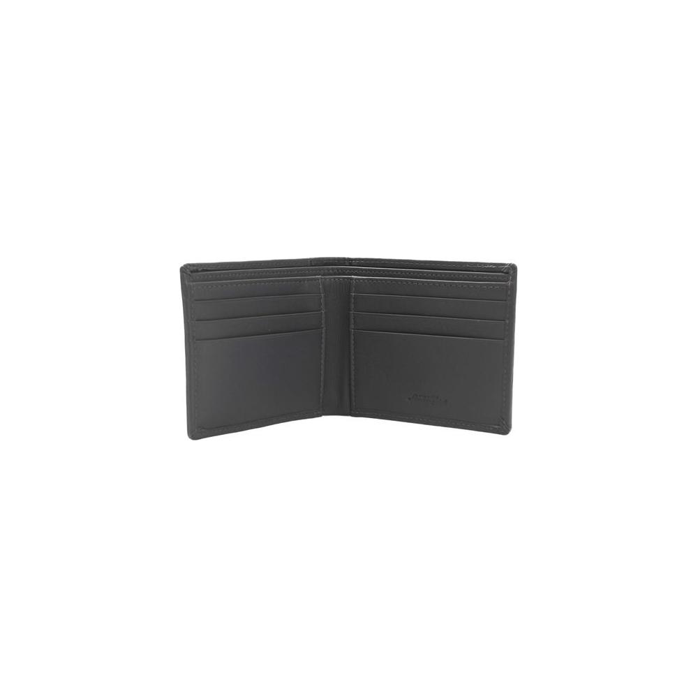 Automobili Lamborghini Gray Calf Leather Men Wallet Automobili Lamborghini