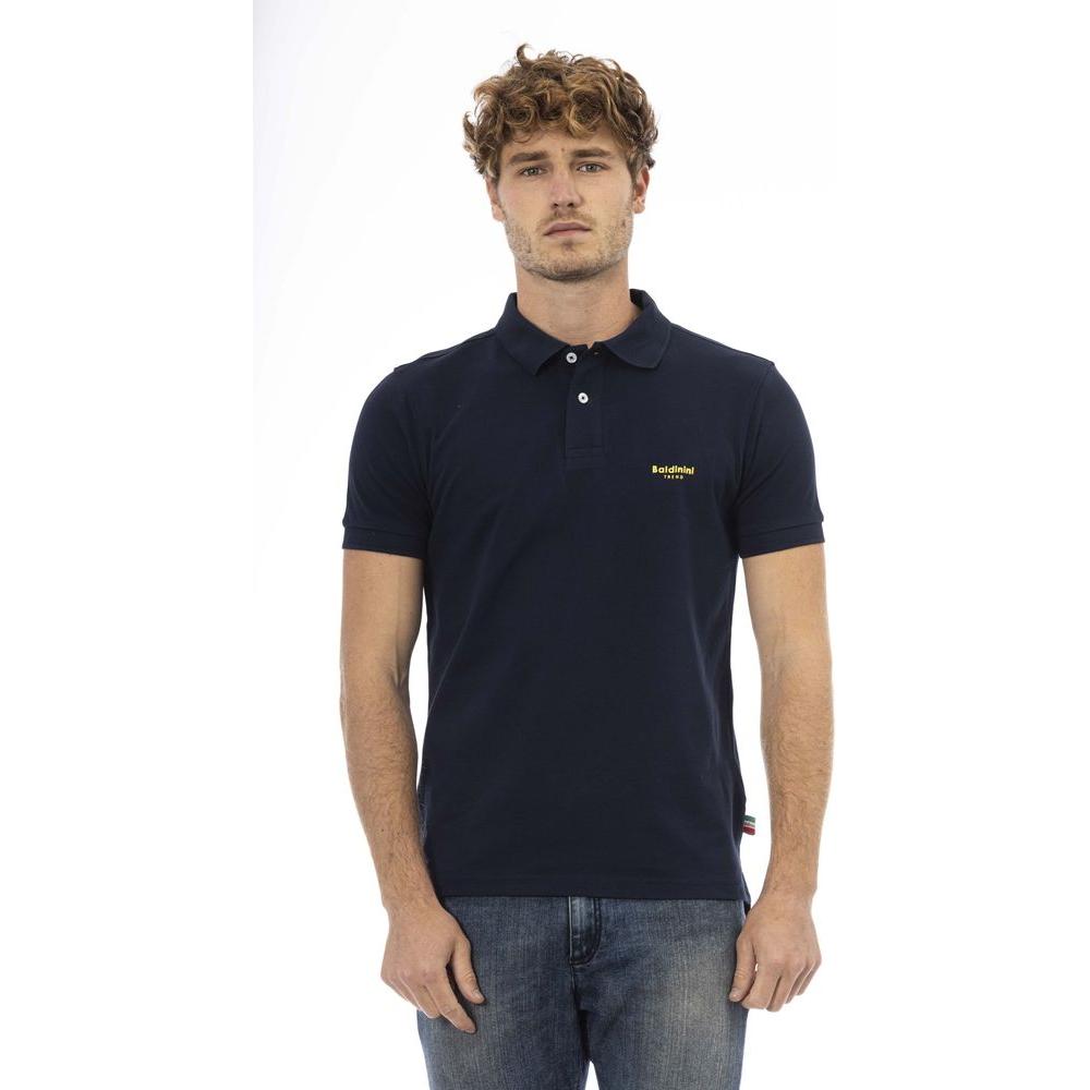 Baldinini Trend Blue Cotton Men Polo-Shirt Baldinini Trend