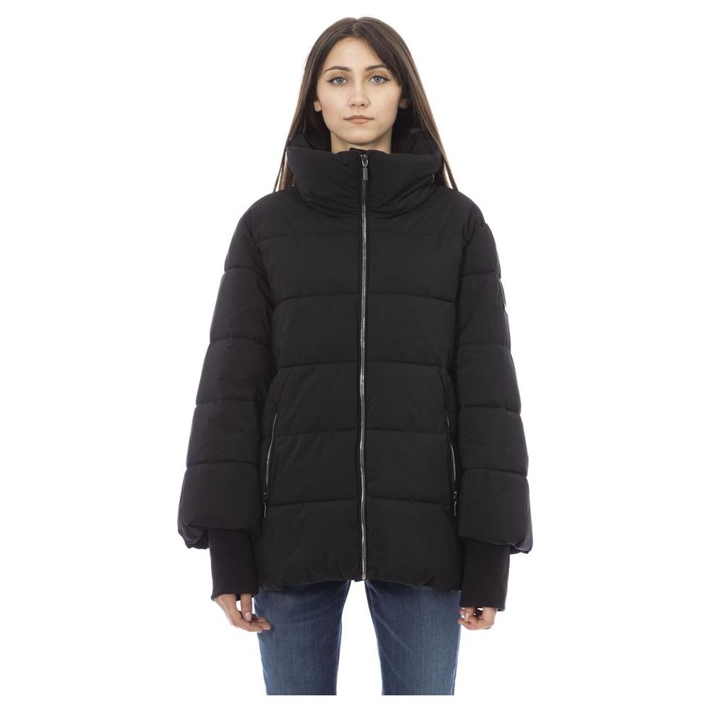 Baldinini Trend Black Polyamide Women Jacket Baldinini Trend