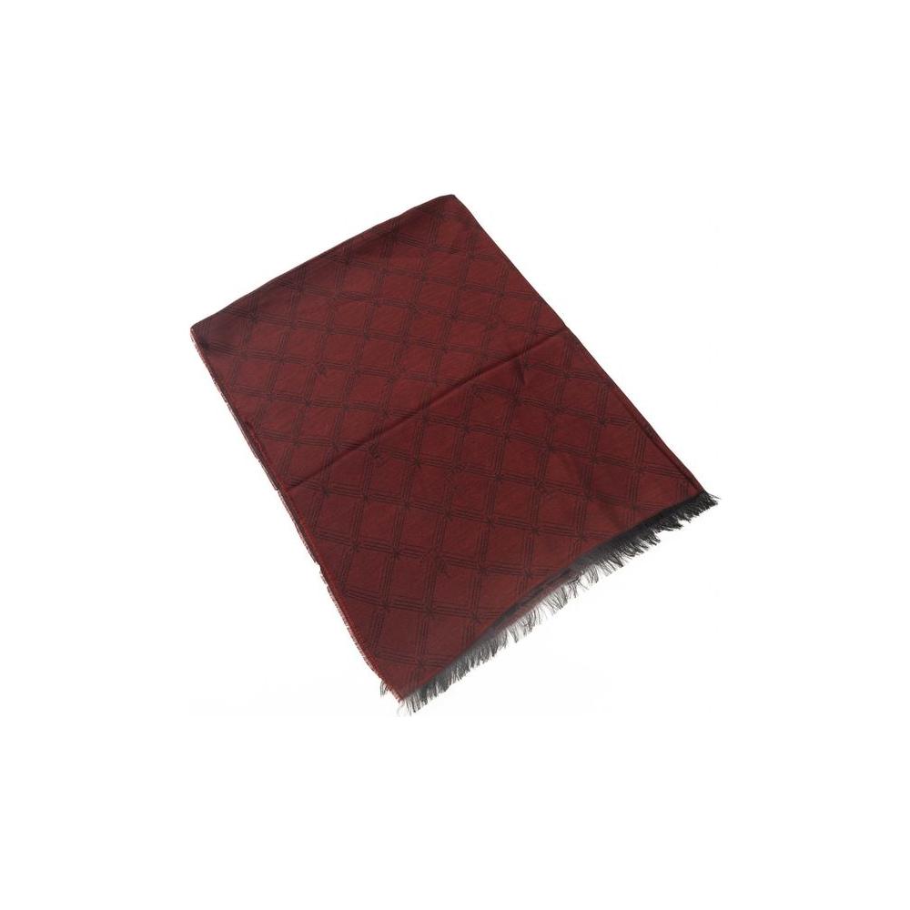 Trussardi Burgundy Viscose Men Scarf Trussardi