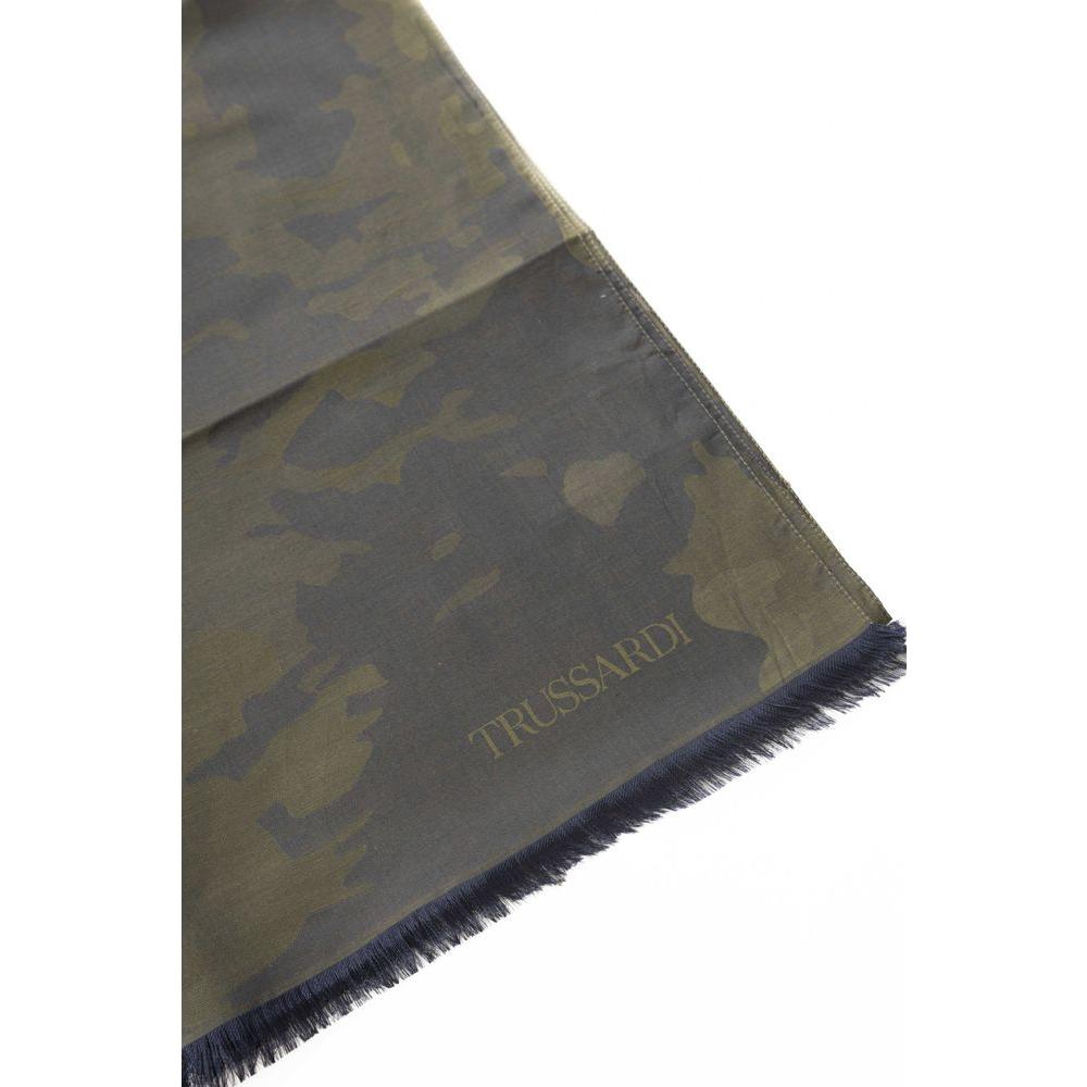 Trussardi Army Cotton Men Scarf Trussardi