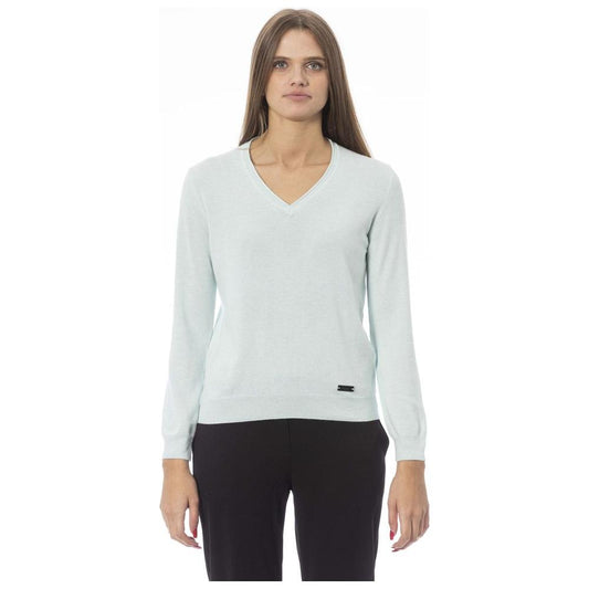 Baldinini Trend Light Blue Polyamide Women Sweater Baldinini Trend