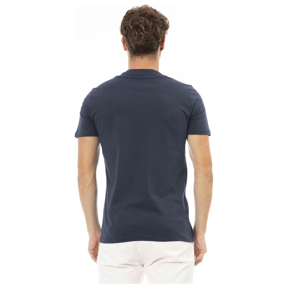 Baldinini Trend Blue Cotton Men T-Shirt Baldinini Trend