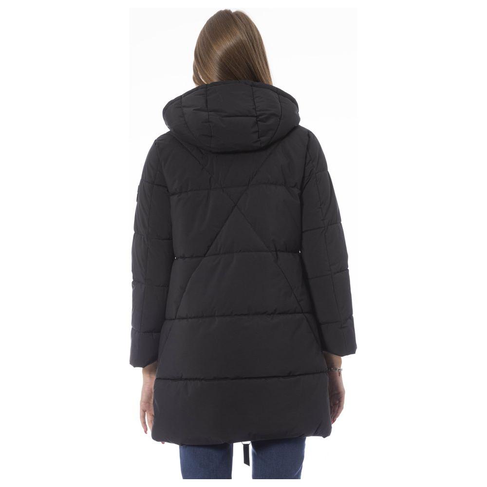 Baldinini Trend Black Polyester Women Coat Baldinini Trend