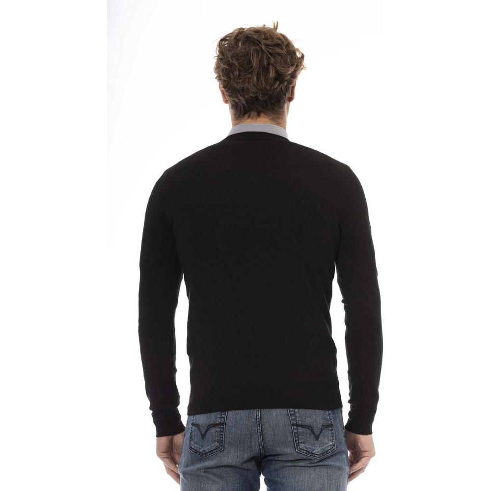 Baldinini Trend Black Wool Mens Sweater Baldinini Trend