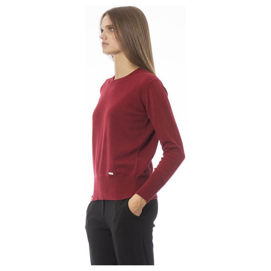 Baldinini Trend Red Wool Women Sweater Baldinini Trend