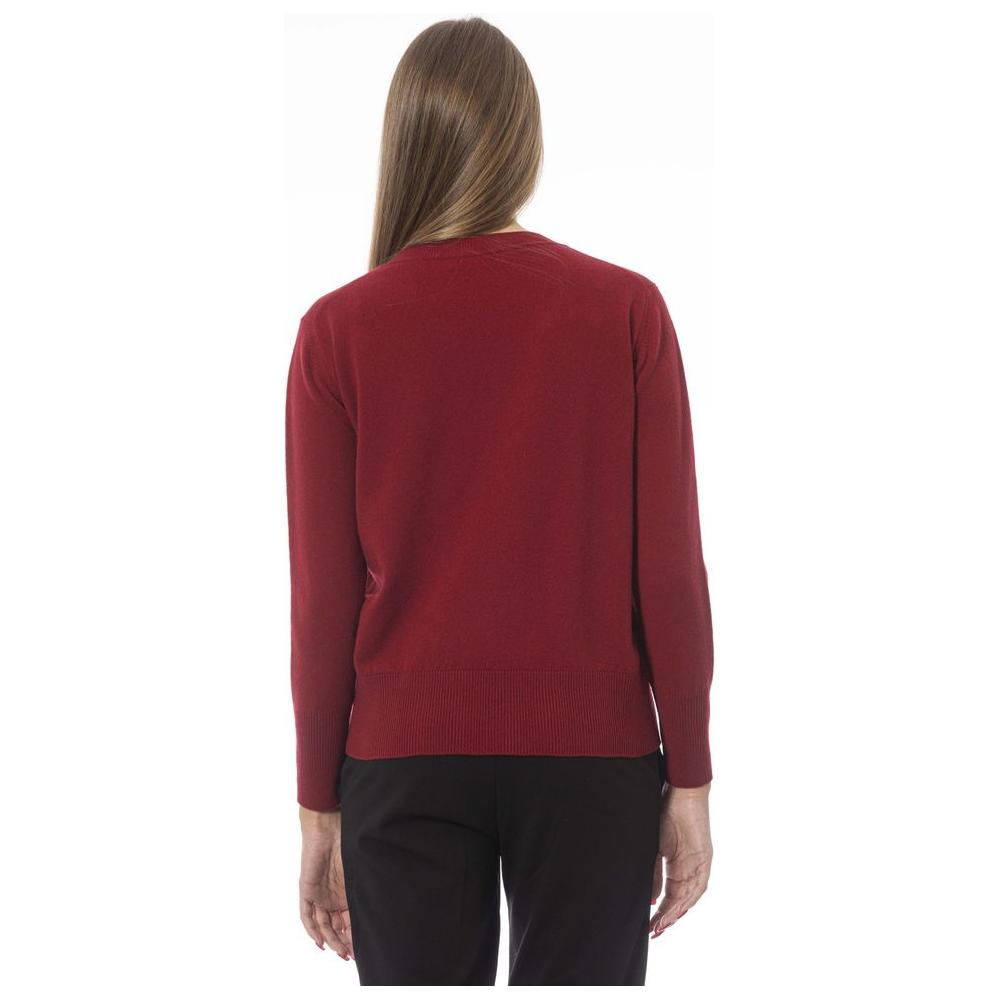 Baldinini Trend Red Wool Women Sweater Baldinini Trend