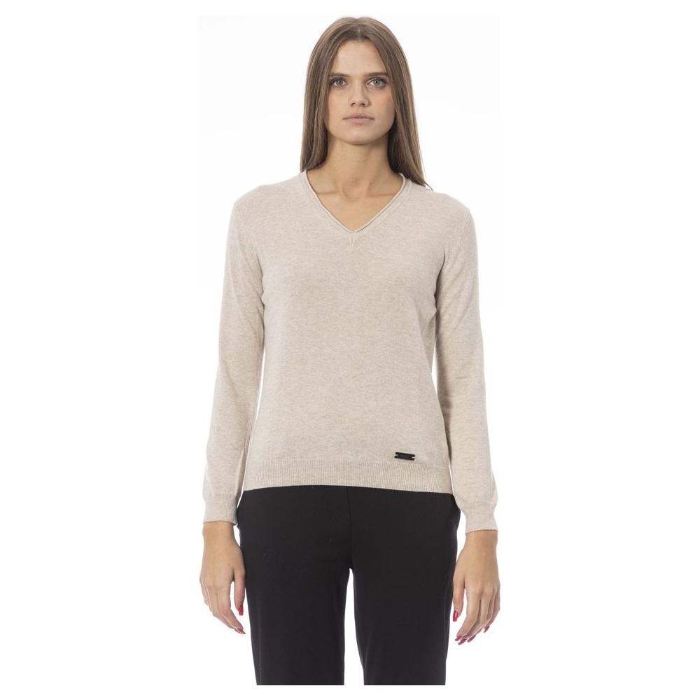 Baldinini Trend Beige Cashmere Women Sweater Baldinini Trend