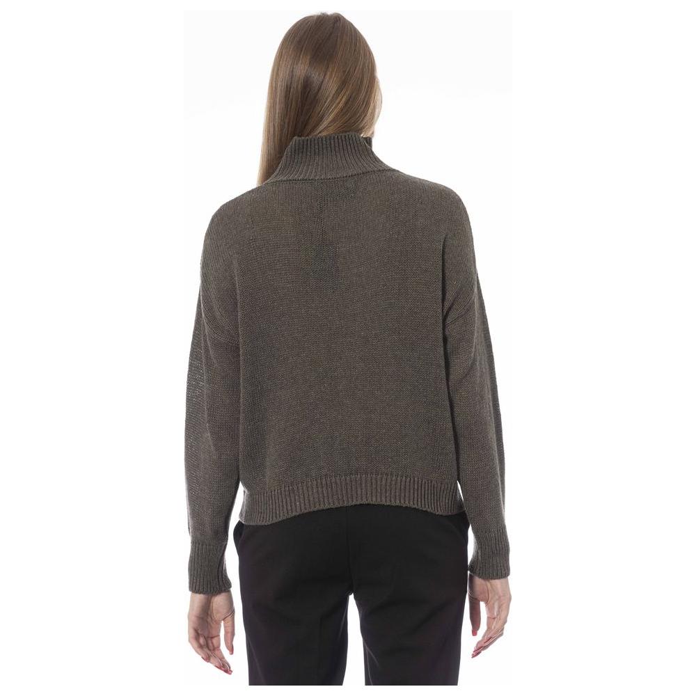 Baldinini Trend Green Wool Women Sweater Baldinini Trend