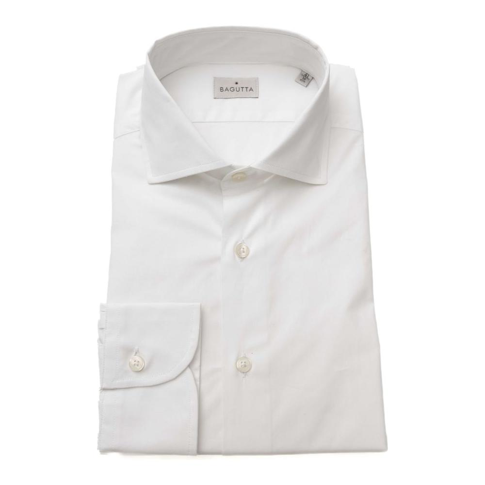 Bagutta White Cotton Men Shirt Bagutta