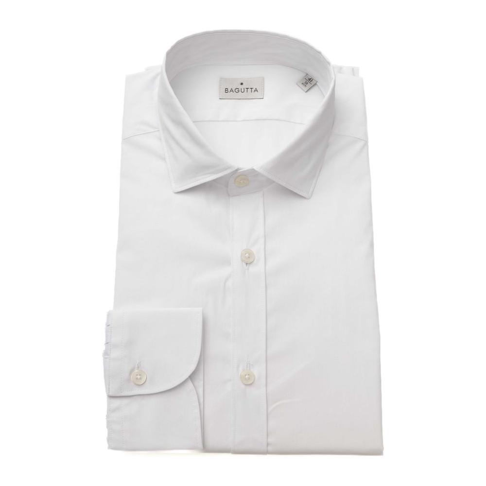 Bagutta White Cotton Men Shirt Bagutta