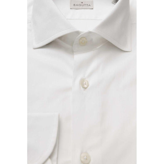 Bagutta White Cotton Men Shirt Bagutta