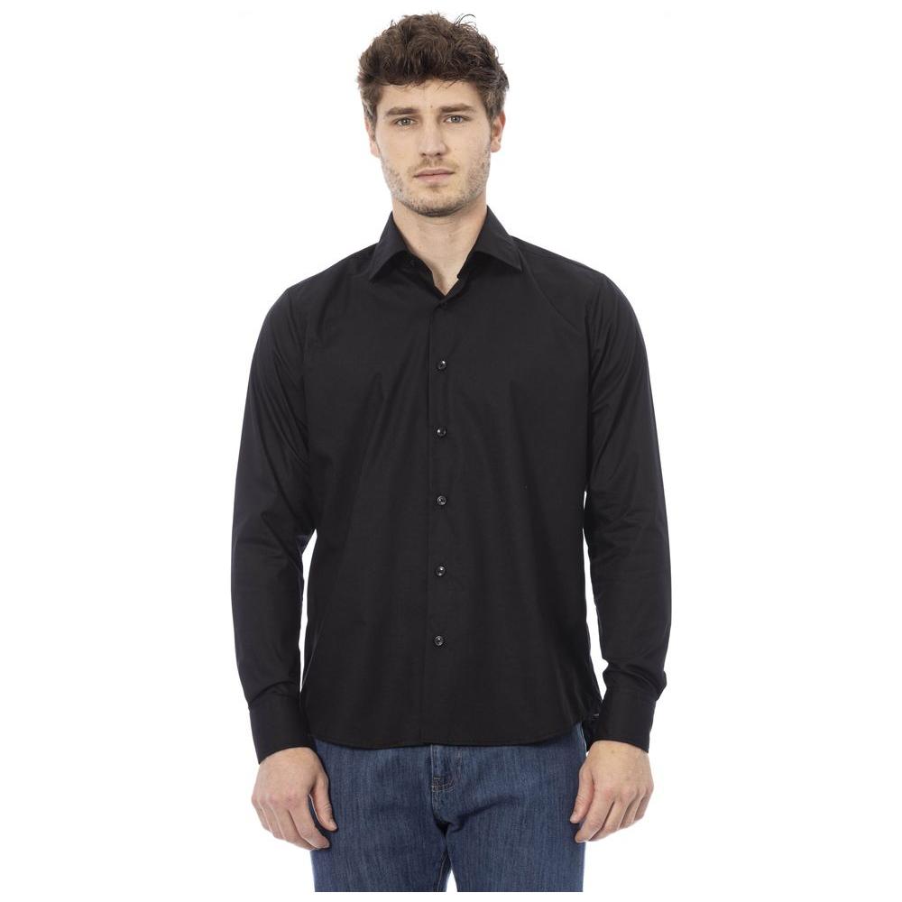 Baldinini Trend Black Cotton Men Shirt