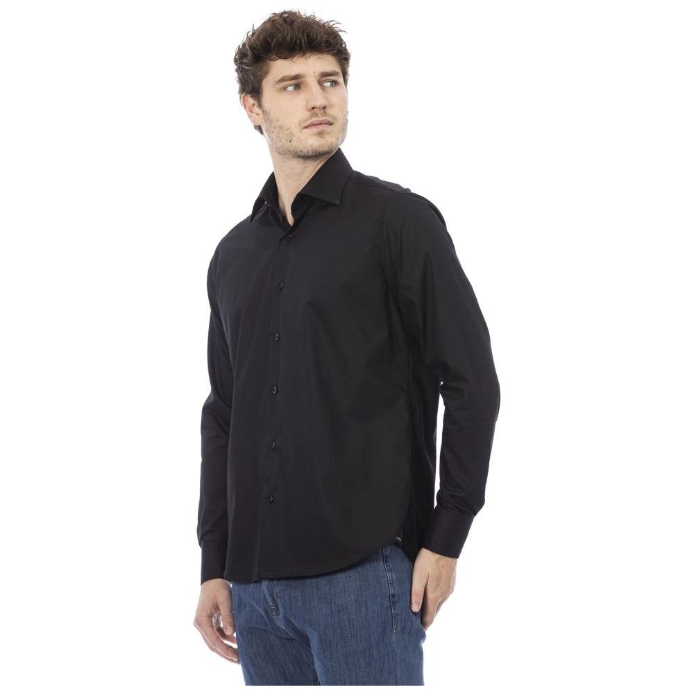 Baldinini Trend Black Cotton Men Shirt