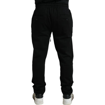 Dolce & Gabbana Elegant Black Cotton Jogger Pants Dolce & Gabbana