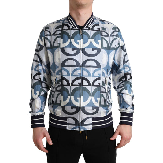 Dolce & Gabbana Multicolor Silk Bomber Jacket - Classic Elegance Dolce & Gabbana