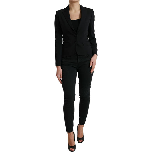 Dolce & Gabbana Chic Wool Blend Peak Lapel Blazer Dolce & Gabbana