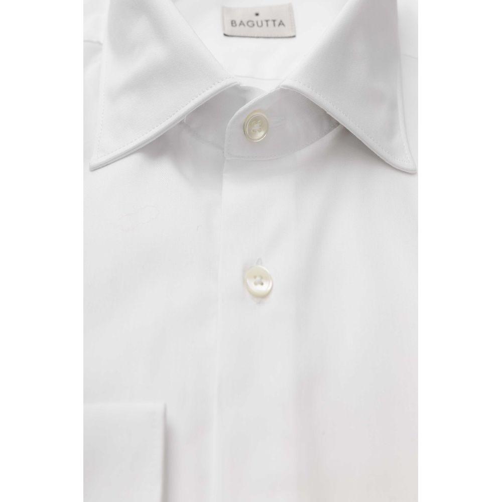 Bagutta White Cotton Men Shirt Bagutta