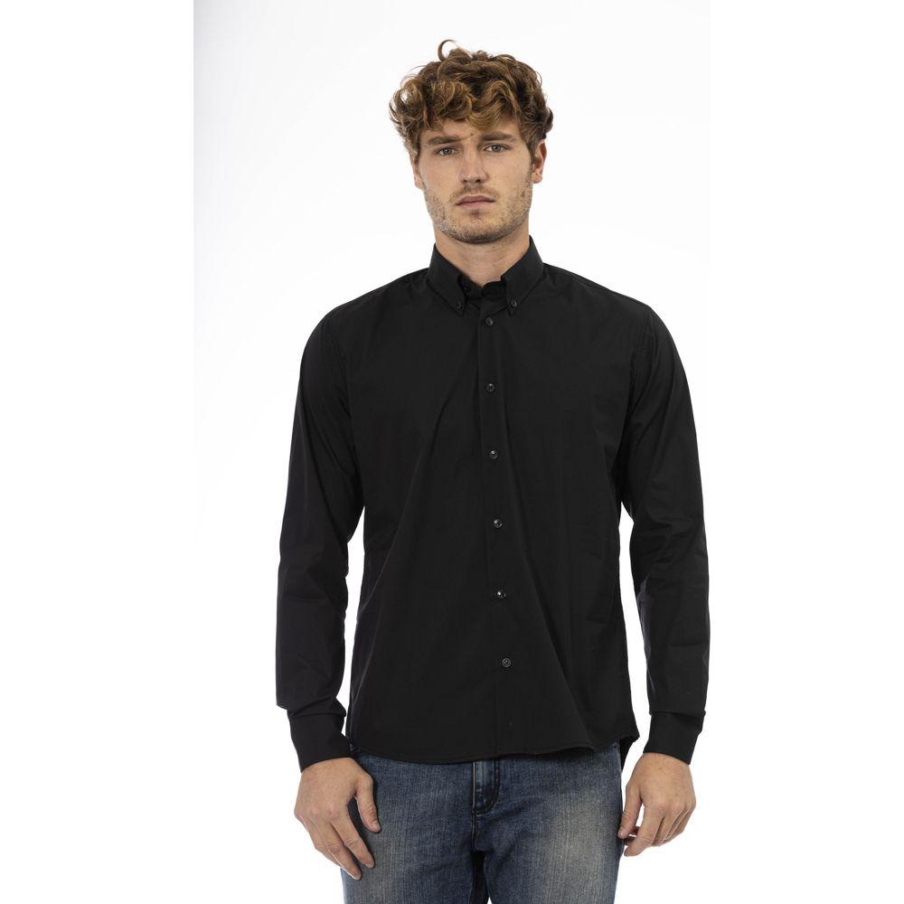 Baldinini Trend Black Cotton Mens Shirt Baldinini Trend