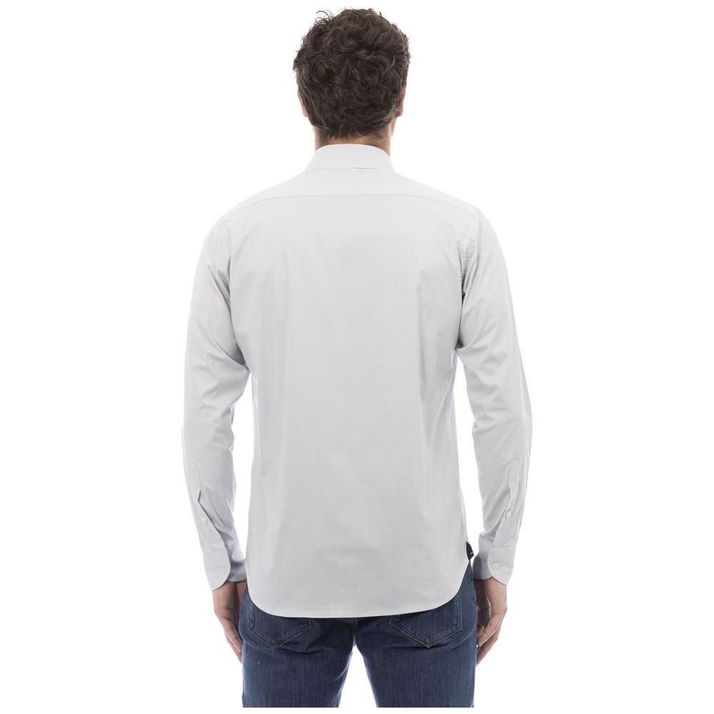 Baldinini Trend Gray Cotton Men Shirt Baldinini Trend