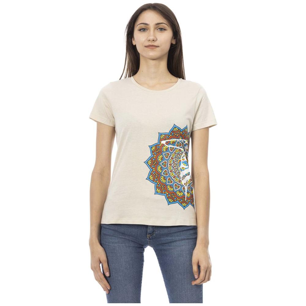 Trussardi Action Beige Cotton Women T-Shirt Trussardi Action