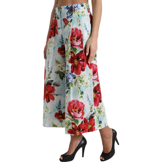 Dolce & Gabbana Floral High Waist Wide Leg Pants Dolce & Gabbana