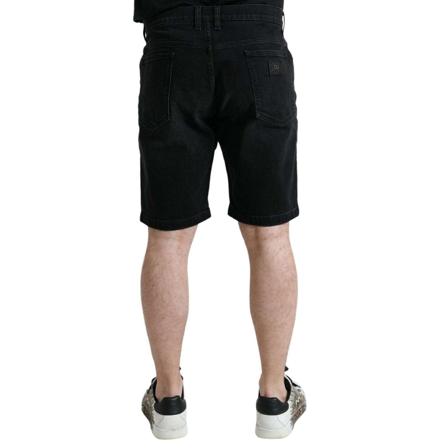 Dolce & Gabbana Chic Black Bermuda Denim Shorts Dolce & Gabbana