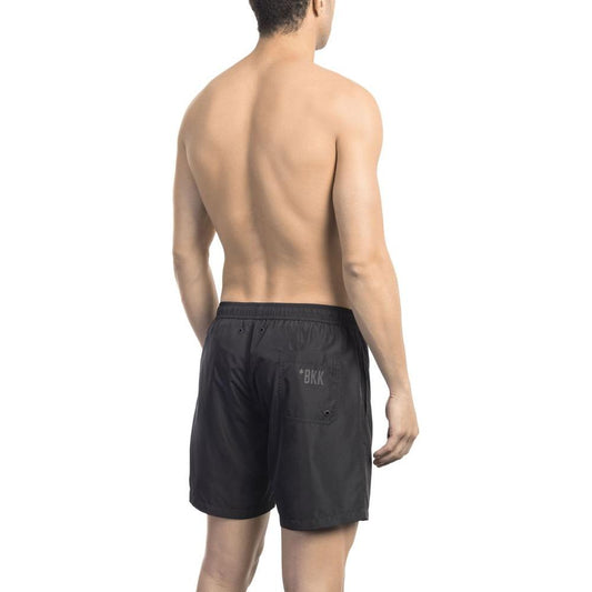 Bikkembergs Black Polyester Men Swim Short Bikkembergs