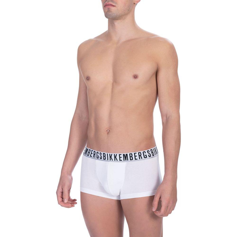 Bikkembergs White Cotton Men's Trunk Underwear MAN UNDERWEAR Bikkembergs