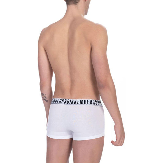 Bikkembergs White Cotton Men's Trunk Underwear MAN UNDERWEAR Bikkembergs